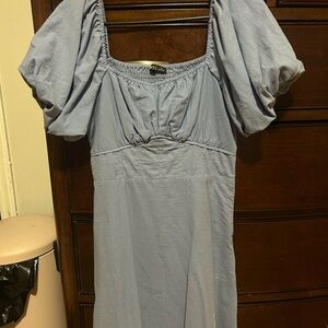 Very J Light Blue Long Sleeve Dress